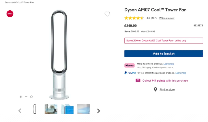 Dyson戴森 精选产品立省£100